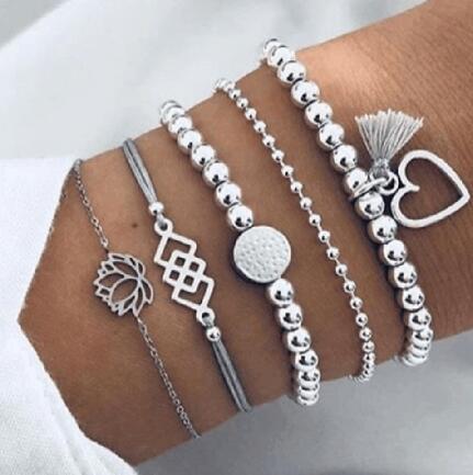 BESTSELLER PERLENKETTE Armband SET Fußkettchen