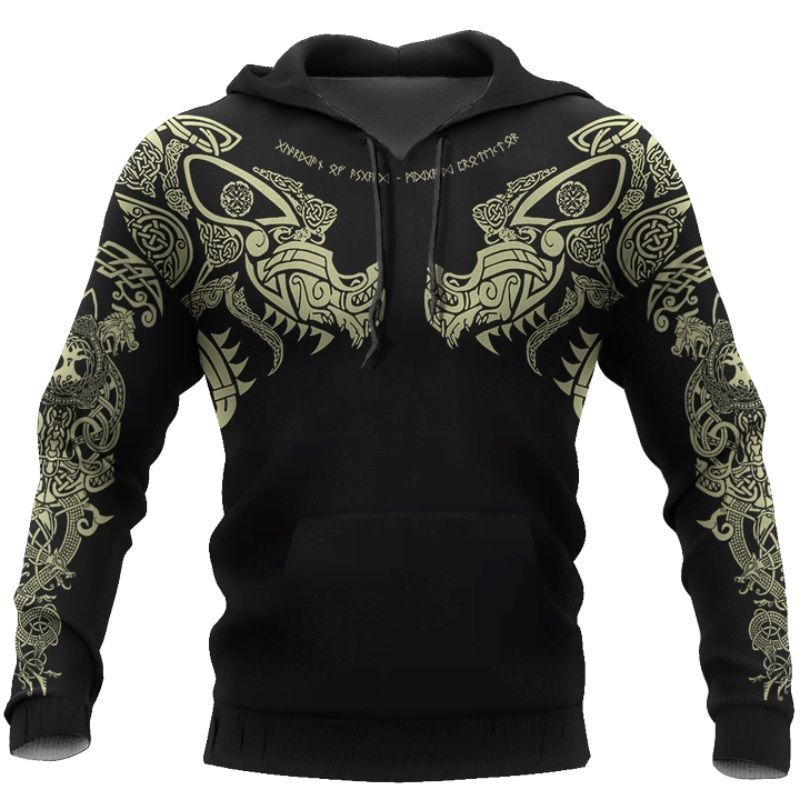 New Viking Tattoo D Printed Men hoodies Harajuku Fashion - Swefashionstore