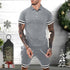 Mens Short Sets 2 Piece Outfits Polo Shirt - Swefashionstore