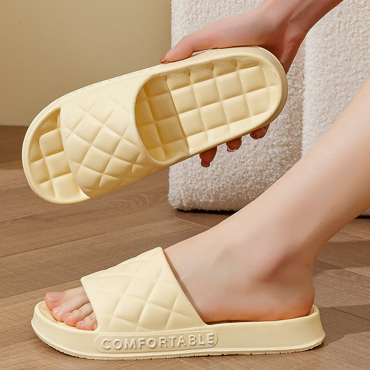 Home Slippers With Plaid Design - Swefashionstore