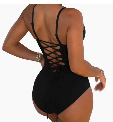 Summer Bikini Backless One-piece Swimsuit Womens Clothing