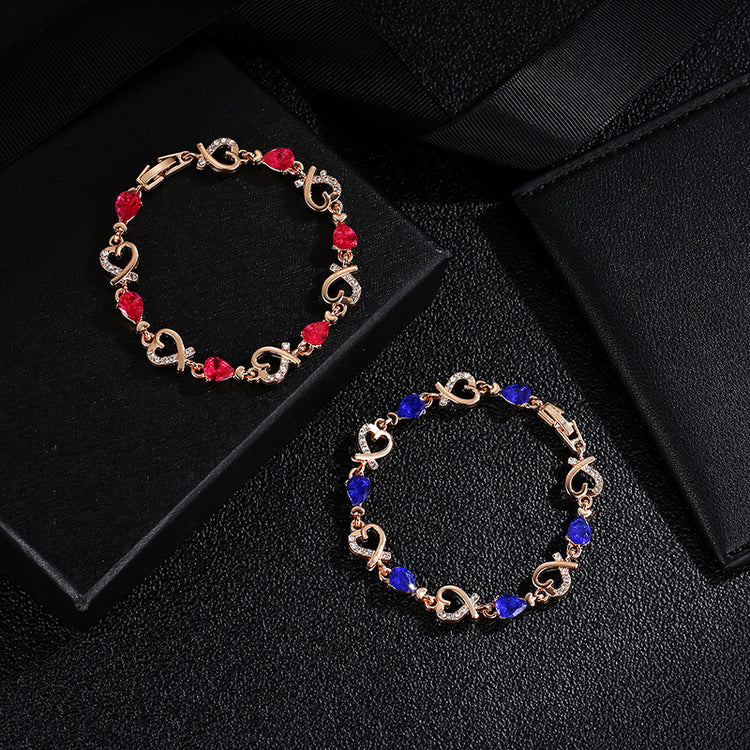Love Bracelet With Rhinestones - Swefashionstore