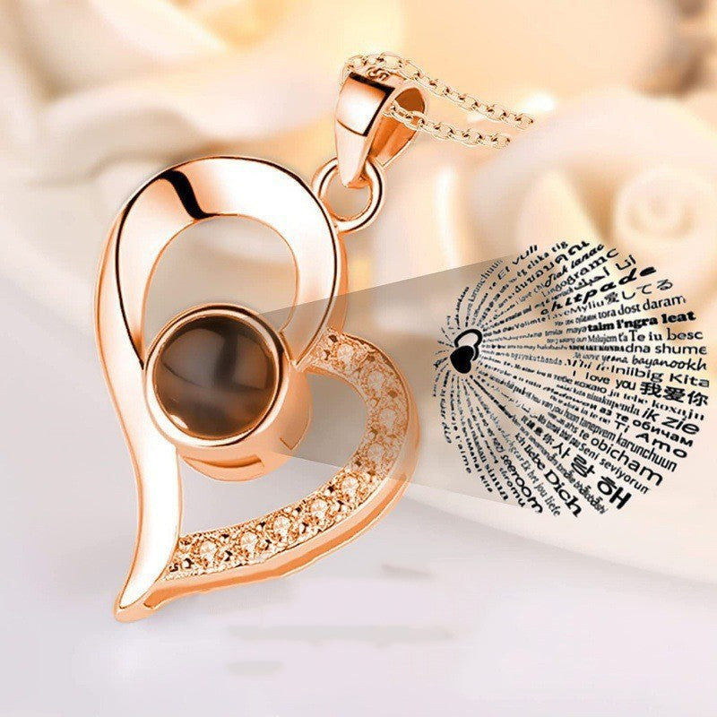 Necklace 100 Languages I Love You Projection - Swefashionstore