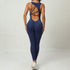 Yoga Jumpsuit with V-shaped Back Design Sleeveless for Ultimate Comfort and Flexibility - Swefashionstore