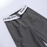 Knitted High Waist Contrast Color Loose Trousers - Swefashionstore