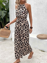 Leopard Print Sleeveless Wide-Leg Pants for Women - Swefashionstore