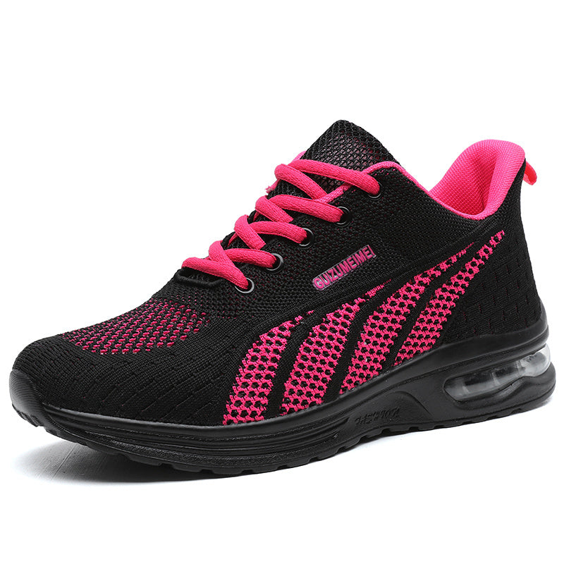 Lightweight Breathable Air Cushion knitted Running Shoes, Women&