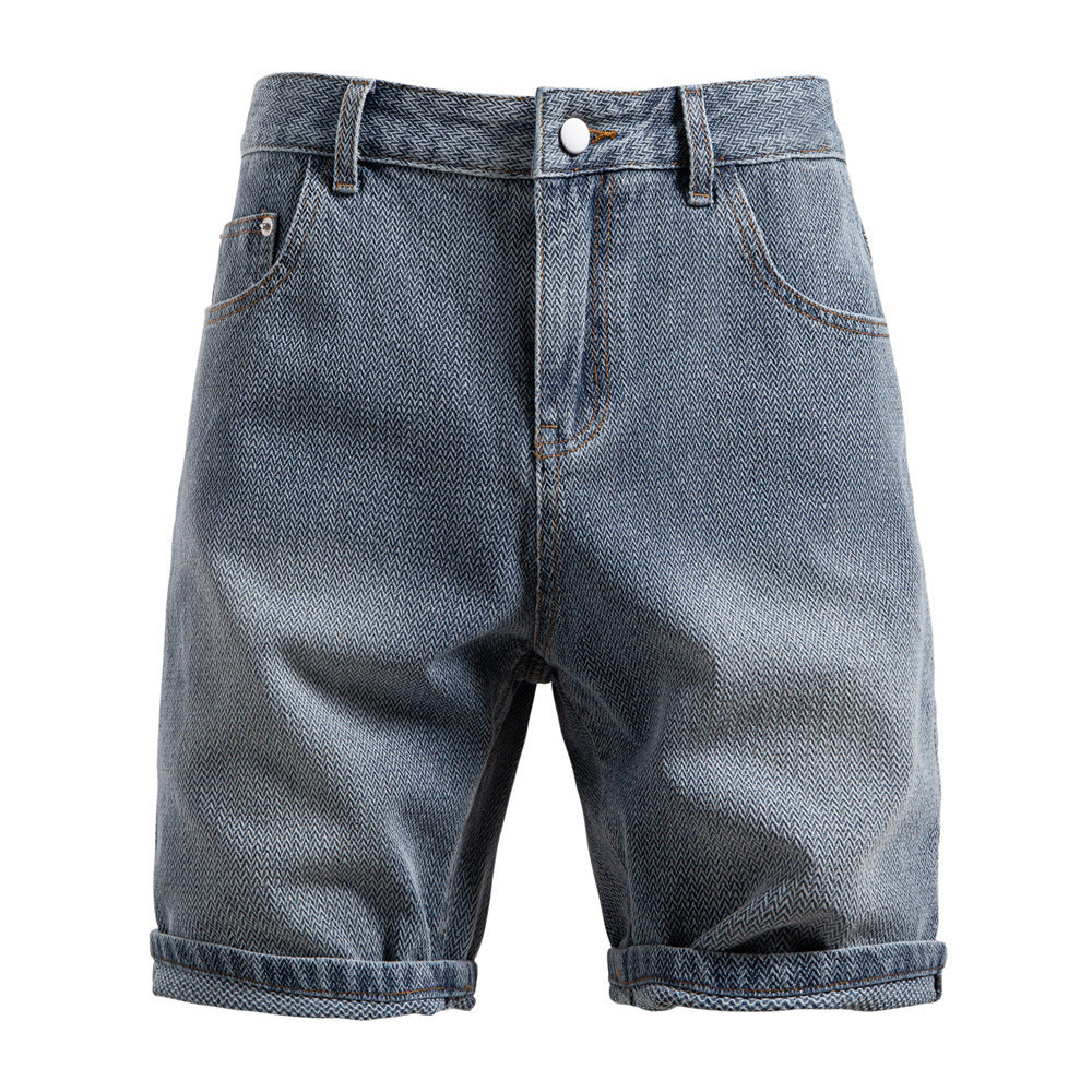 SUMMER Starry Sky Pattern Denim Shorts Men&