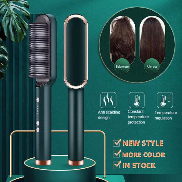 Hot Electric Hair Straightener And CurlingBrush