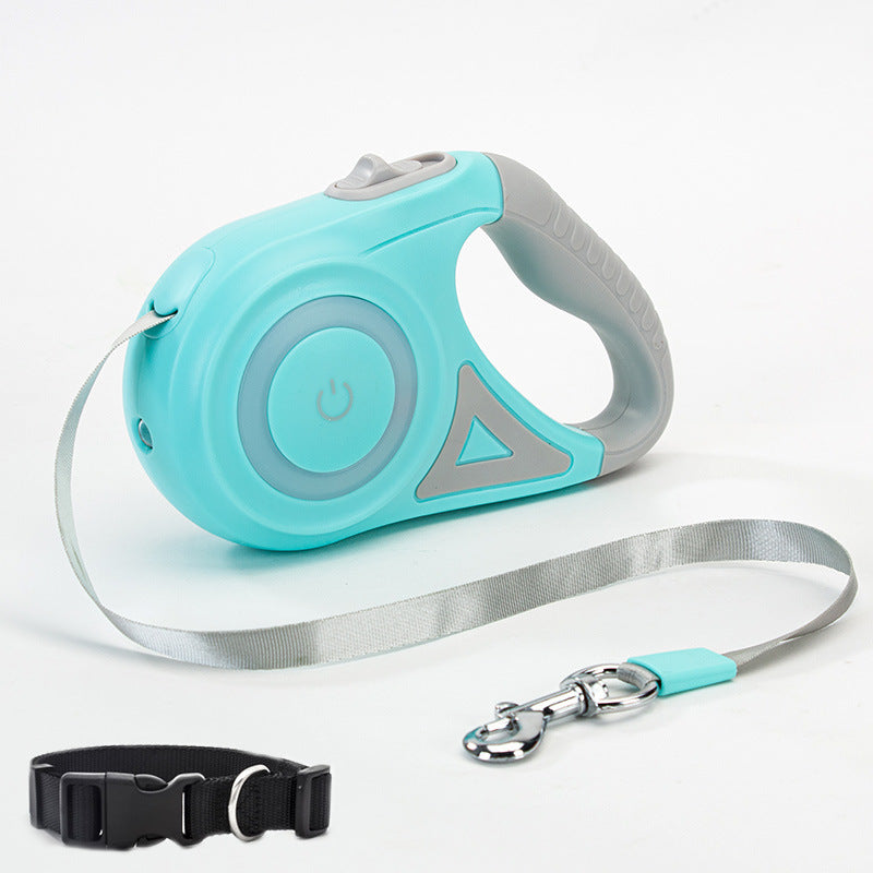 Automatic Retractable Leash Dog Collar Spotligh