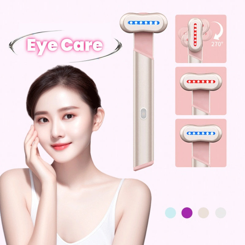 4 Colors Electric Red Blue Light Therapeutic Warmth Face Massage