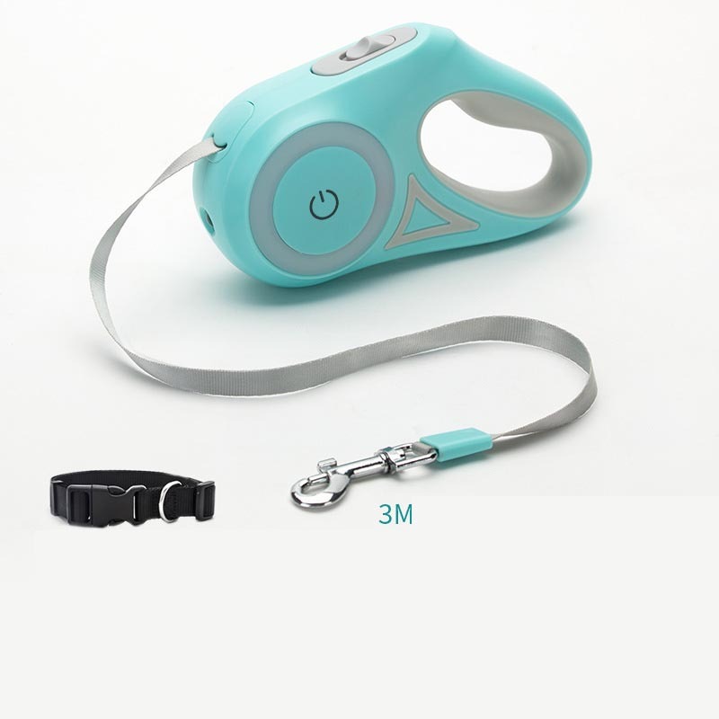 Automatic Retractable Leash Dog Collar Spotligh