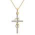 Alloy Pendant With Diamond And Eight-character Cross Necklace - Swefashionstore