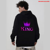 Women Hoodies King Queen Printed Sweatshirt Lovers - Swefashionstore