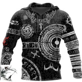 Viking Odin Tattoo D Printed Men hoodies - Swefashionstore