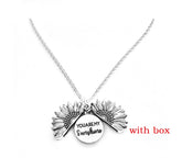 Sunflower Double Lettering Necklace - Swefashionstore