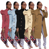 Pure Color All-match Long Trench Coat Women&