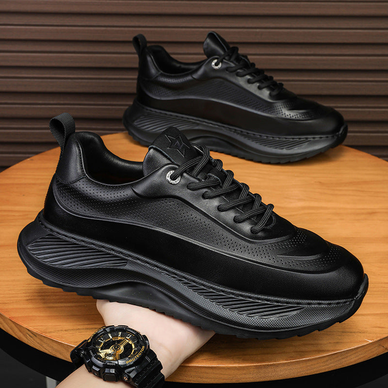Herren Sportschuhe mit dicken Sohlen, lässig, atmungsaktiv