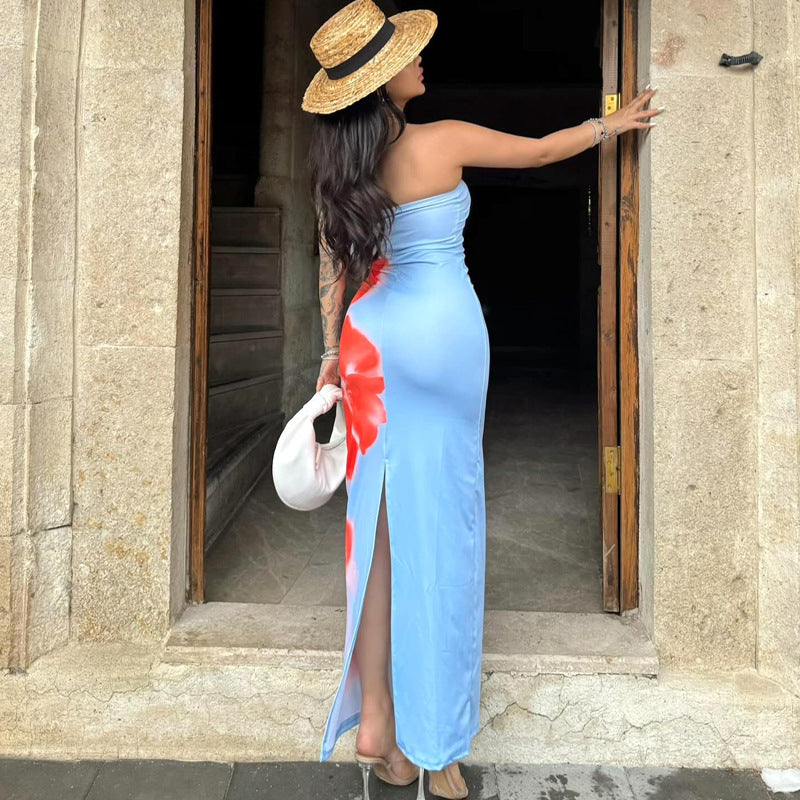 Long Dress Summer Sexy Pint Party Beach Dresses Women's Clothing