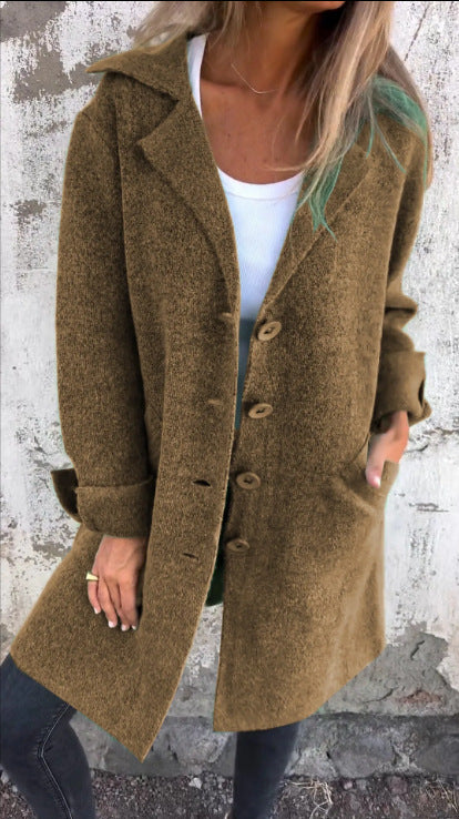 Cardigan With Pockets Outwear Coat Womens Clothing