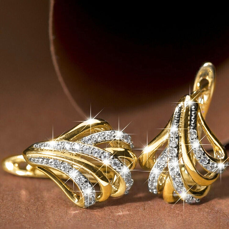 Elegant French Triangle Ginkgo Leaves Ear Clip - Swefashionstore