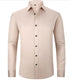 Solid Long Sleeve Shirt Fashion Slim Lapel Button Office Business Shirt Men&