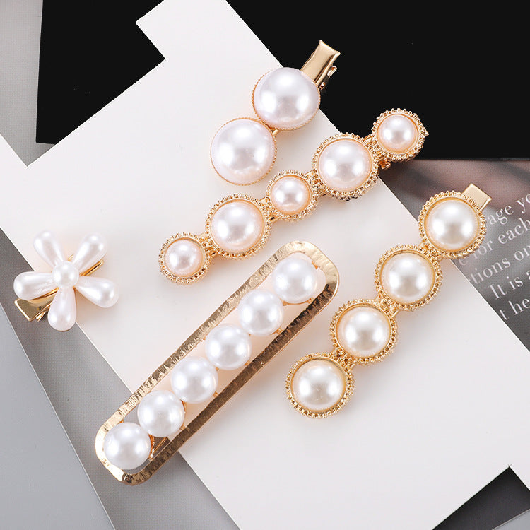 Slip-on Pearl Bow Hair Clip - Swefashionstore