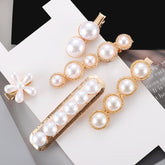 Slip-on Pearl Bow Hair Clip - Swefashionstore