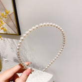 Sen Simple Pearl Thin Headband Hair Accessories Headband - Swefashionstore
