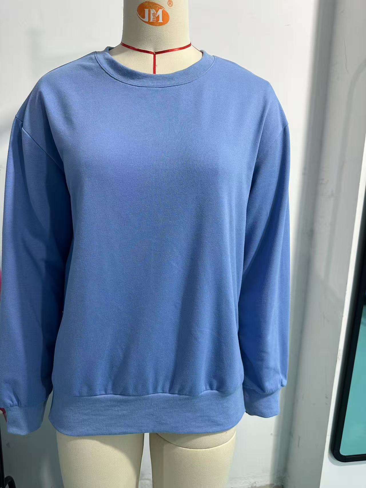 European And American Autumn And Winter Solid Color Long-sleeved Top Women - Swefashionstore