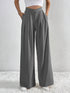 Summer New Solid Color Pleated Casual Wide-leg Pants - Swefashionstore
