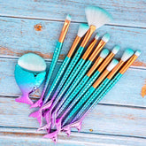 Makeup Brushes Kit Maquiagem Maquillaje New Mermaid Foundation Eyebrow Eyeliner Cosmetic Makeup Brushes - Swefashionstore