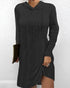 Long Sleeve Hooded Pullover Knitted Dress For Women - Swefashionstore