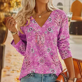 Bohemian Printed Long Sleeve T-Shirt Summer Fashion - Swefashionstore