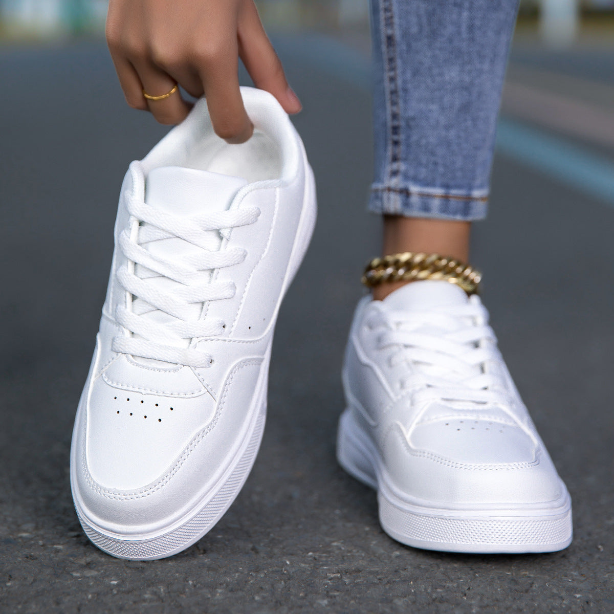 Atmungsaktiv Weiß CASUAL Sneaker Atmungsaktiv