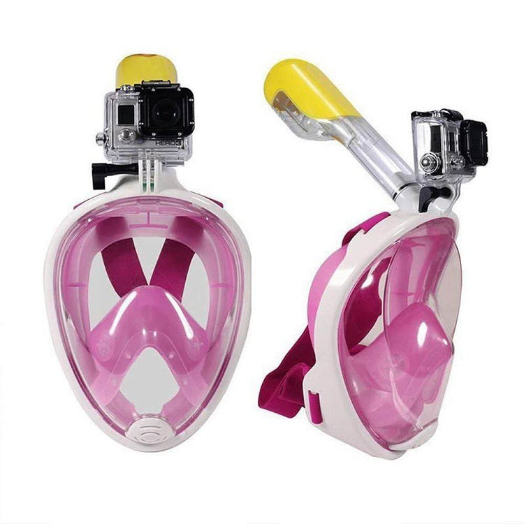 Anti Fog Snorkeling Full Face Mask Diving Goggles With Camera - Swefashionstore