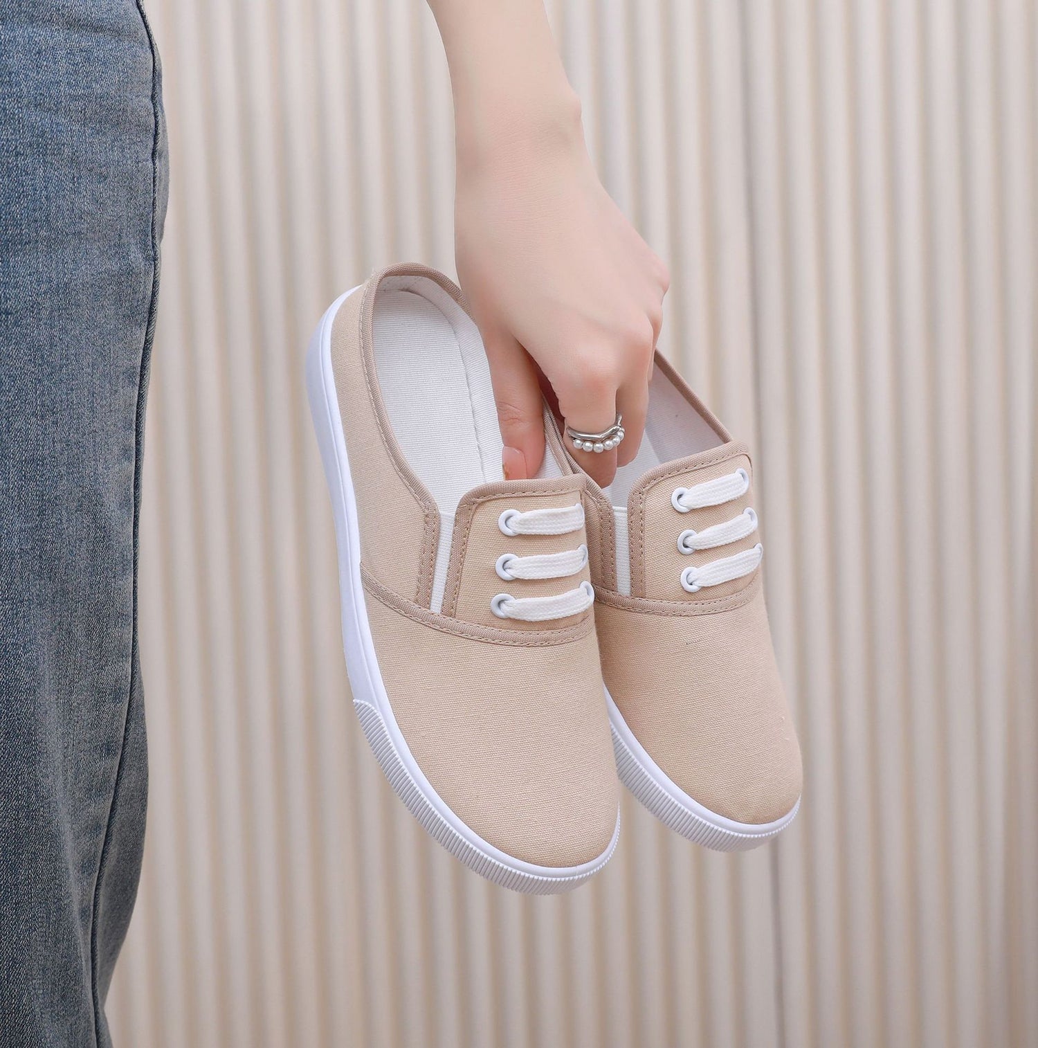 Slip-on Canvas Shoes Flat Women - Swefashionstore