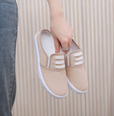 Slip-on Canvas Shoes Flat Women - Swefashionstore