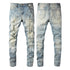 Vintage Paint Broken Holes Pants Men&