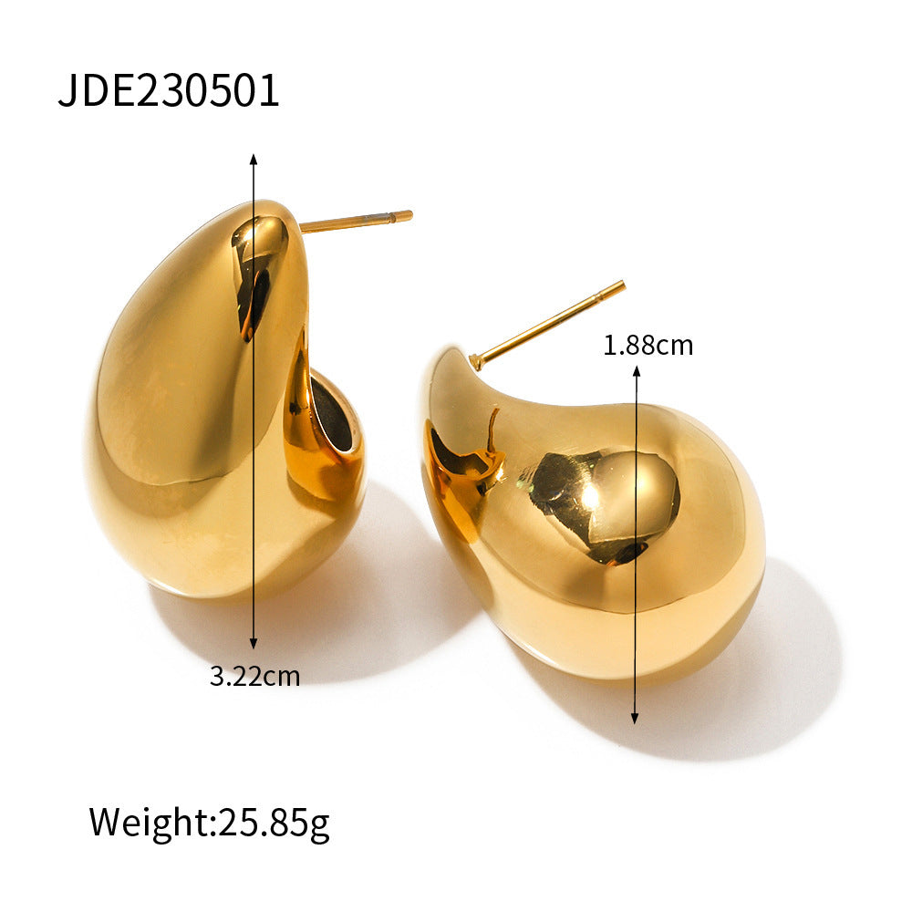 SIMPLE 18K vergoldete Damenmode TEARDROP Ohrringe