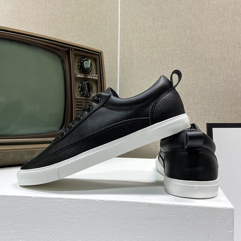 Weiße Schuhe Herren Vier Jahreszeiten Atmungsaktiv Teenager Reines Weiß