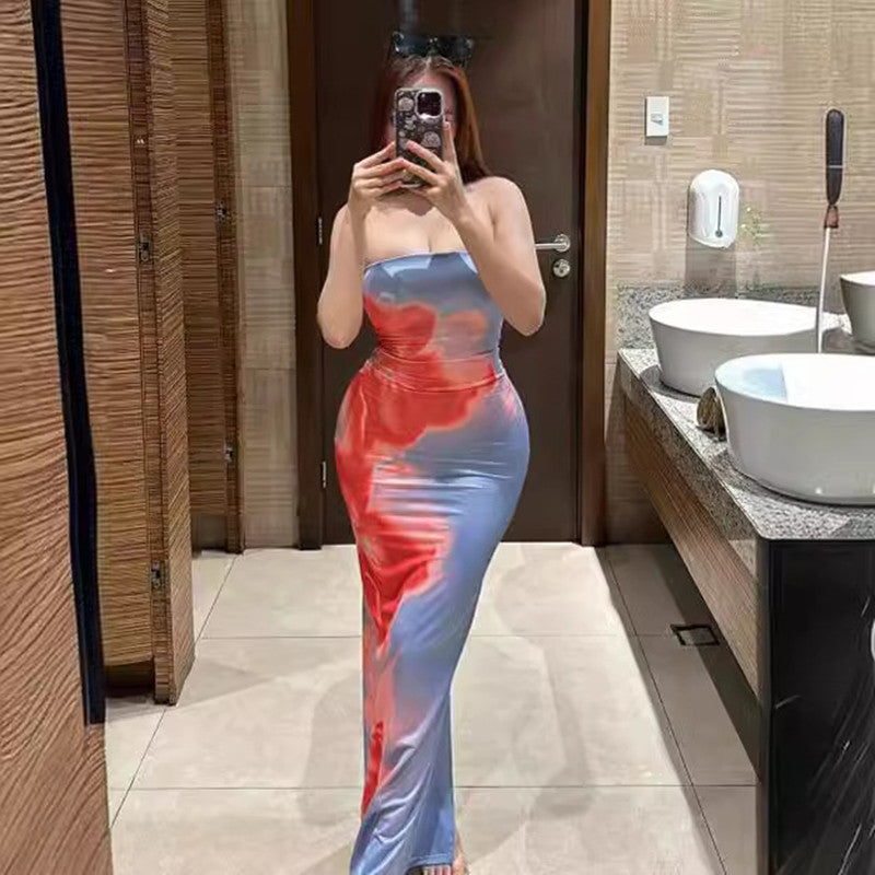 Long Dress Summer Sexy Pint Party Beach Dresses Women's Clothing