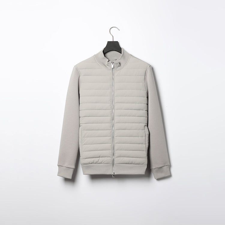 Lightweight Stand Collar Coat For Men Fashion Stitching Knitted Jacket Winter Outwear - Swefashionstore