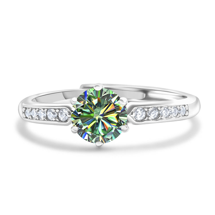 S925 Sterling Silver Moissanite Luxury Four-claw Couple Ring - Swefashionstore