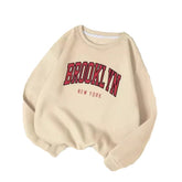 Personality Trend Printed Crew Neck Sweatshirt Women - Swefashionstore