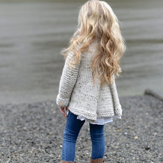 Girls Cardigan Sweater Coat for Stylish Winter Layering