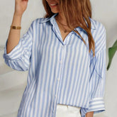 Fashion Casual Shirt Digital Printing Lapel Long Sleeve Shirt - Swefashionstore