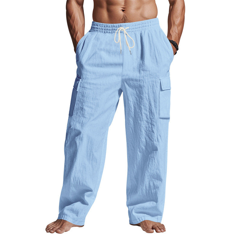 Herren-Arbeitskleidung, mehrere Taschen, lockere, lässige, trendige Hose mit weitem Bein