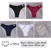 5Pcs Set Women Panties Cotton Underwear M-XL Comfo - Swefashionstore
