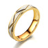 Titanium steel couple ring 24K gold stainless steel ring - Swefashionstore